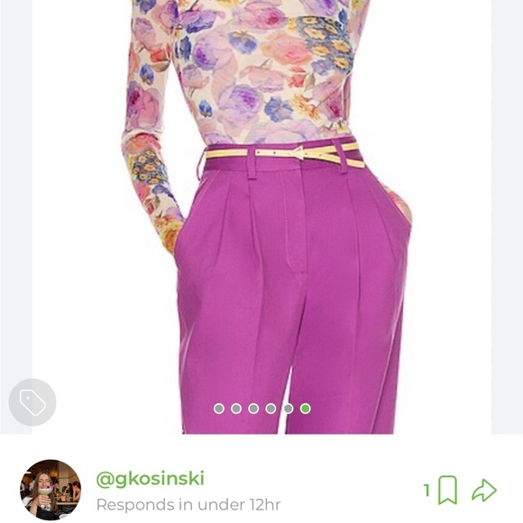 Ganni sheer floral mock neck - Picture 6 of 6